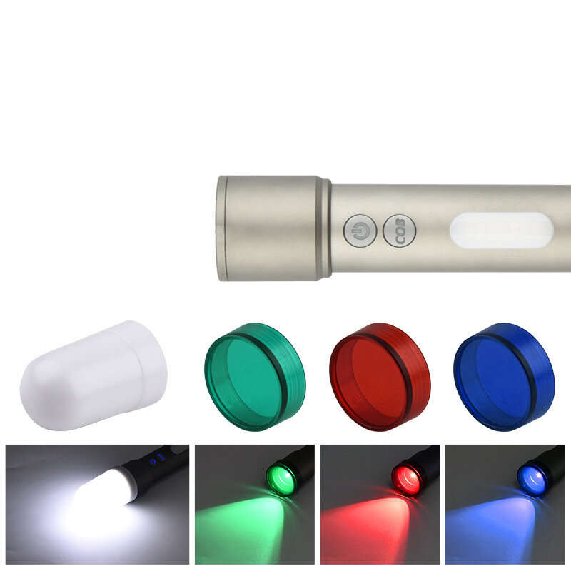 BIKIGHT 1000M Powerful Long Range Zoomable Flashlight 1200mAh Battery Tpye-C Rechargeable Camping Li