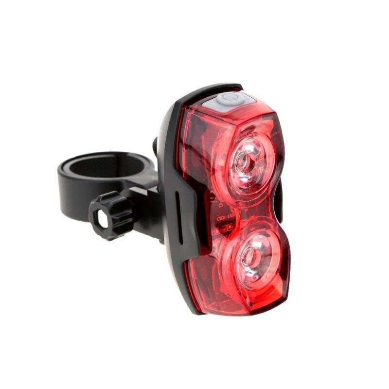 Bicycle Super Bright Dual-lamp Taillight 2 LED 400LM 3 Modes Bike Safety Warning Light IPX4 Large Wi
