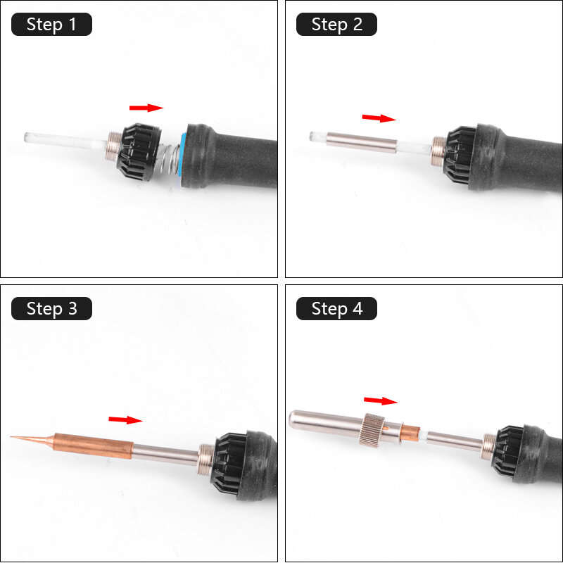 Handskit 15Pcs Pure Copper Solder Iron Tip 900M Tip For Soldering Rework Station Solder Tips