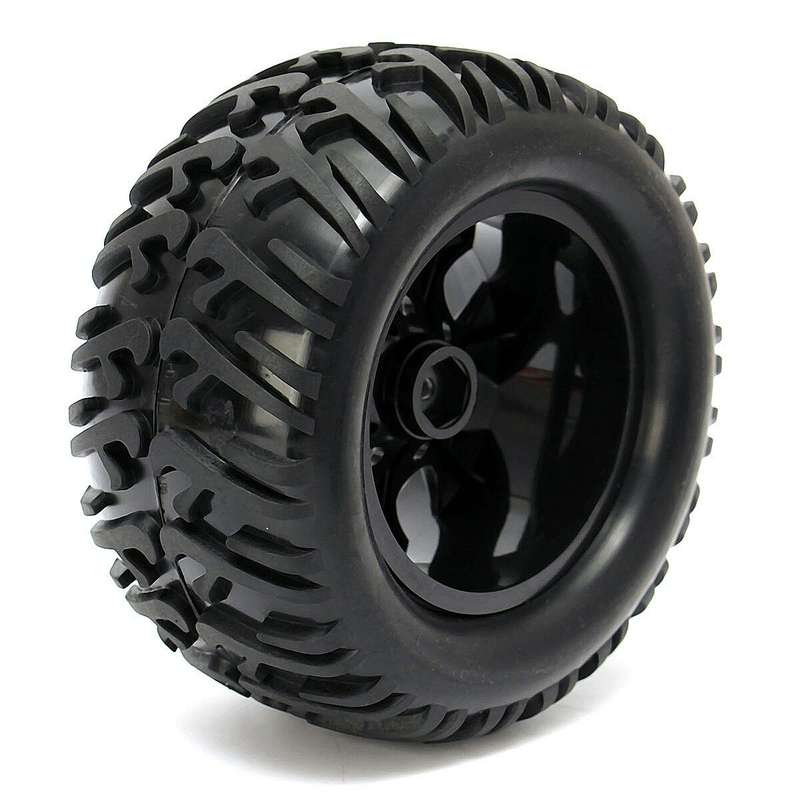 4PCS Wheel Rim & Tires HSP 1:10 Monster Truck RC Car 12mm Hub 88005