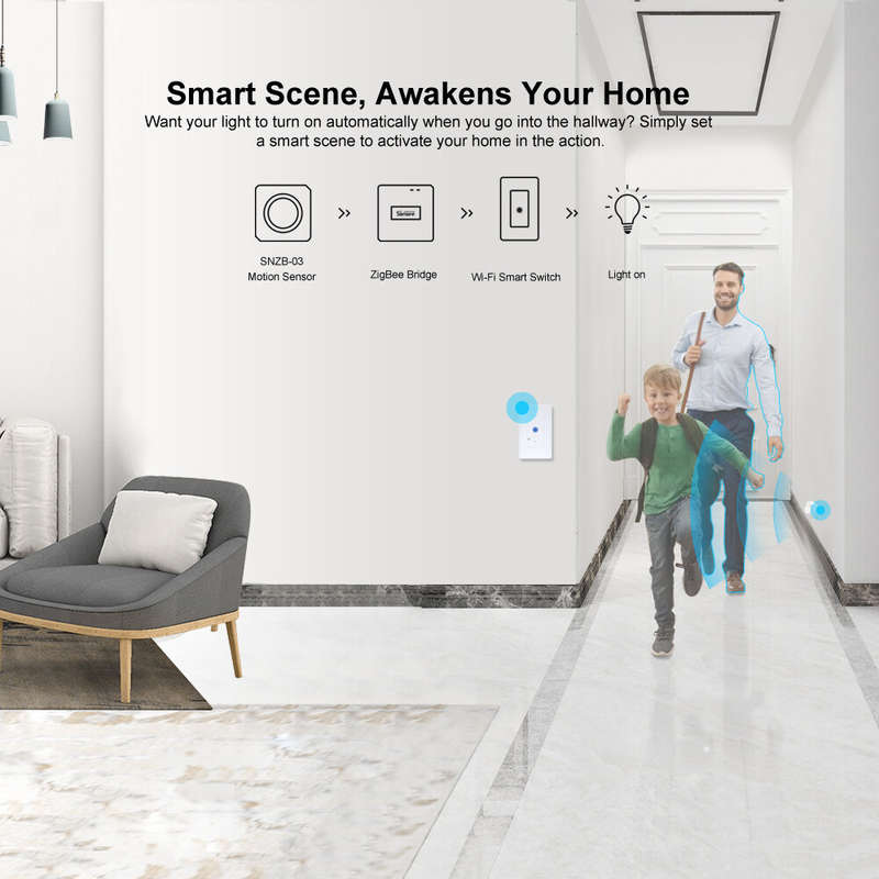 SONOFF SNZB-03 Zigbee 3.0 Motion Sensor Detector Smart Control Via eWeLink ZBBridge Required Work Wi
