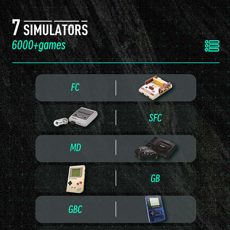 DATA FROG SF2000 Classic Retro Portable Mini S7 Game Console with Joystick 3 inch IPS Handheld Game