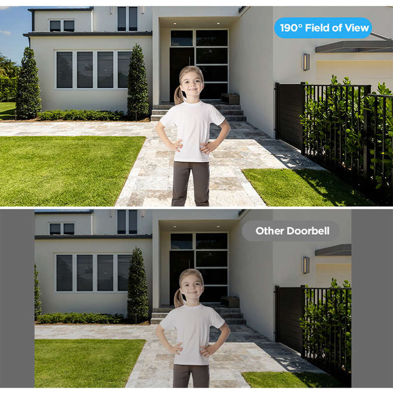 MR12 4MP WiFi Battery Video Doorbell Dual Camera 5200mAh Rechargeable Battery PIR Motion Detection T