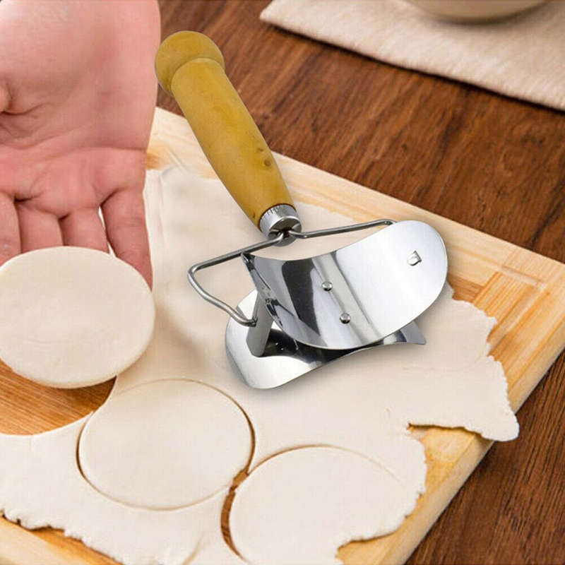 Stainless Steel Pastry Tool 2x Dumpling Maker Mould + Flour Ring Cutter 3pcs/Set