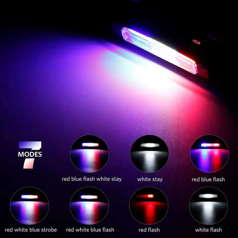 Cansses Bike Taillight 500mAh Battery 7 Light Modes USB Rechargeable Waterproof Lightweight Bicycle
