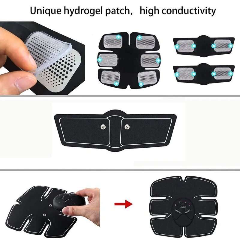 Bominfit EMS Smart Abdominal Muscle Stimulator 6 Modes EMS Training Arm Hip Exercise Belt for Home G