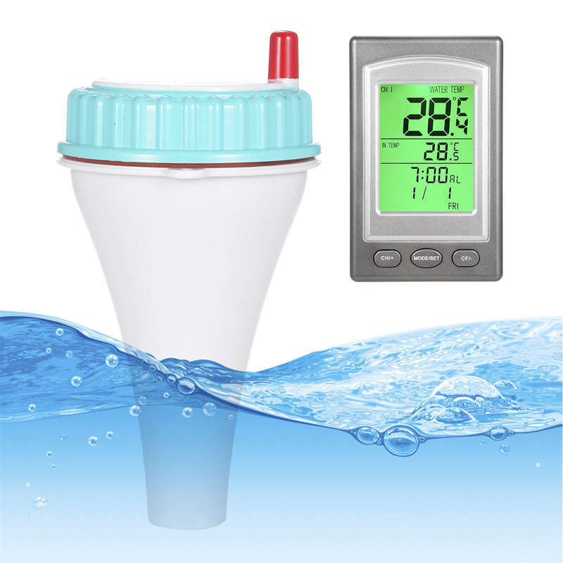 Solar-Powered Wireless Floating Pool Thermometer High Precision Sensor Long-Range Connectivity Easy