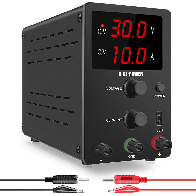 NICE-POWER R-SPS 3010 Precision Power Supply 0-30V 0-10A LED Display USB 5V2A Portable Design Overlo