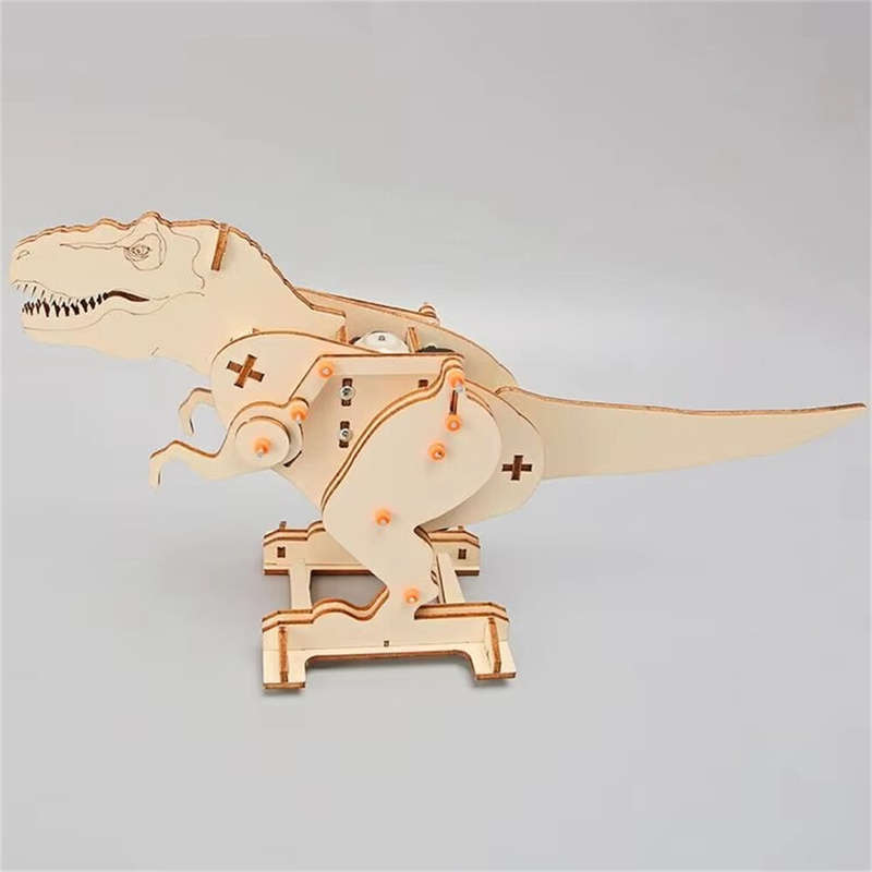Wooden Jigsaw Puzzle Tyrannosaurus Model Assembly Kit DIY Children's Science Experiment Education Pu