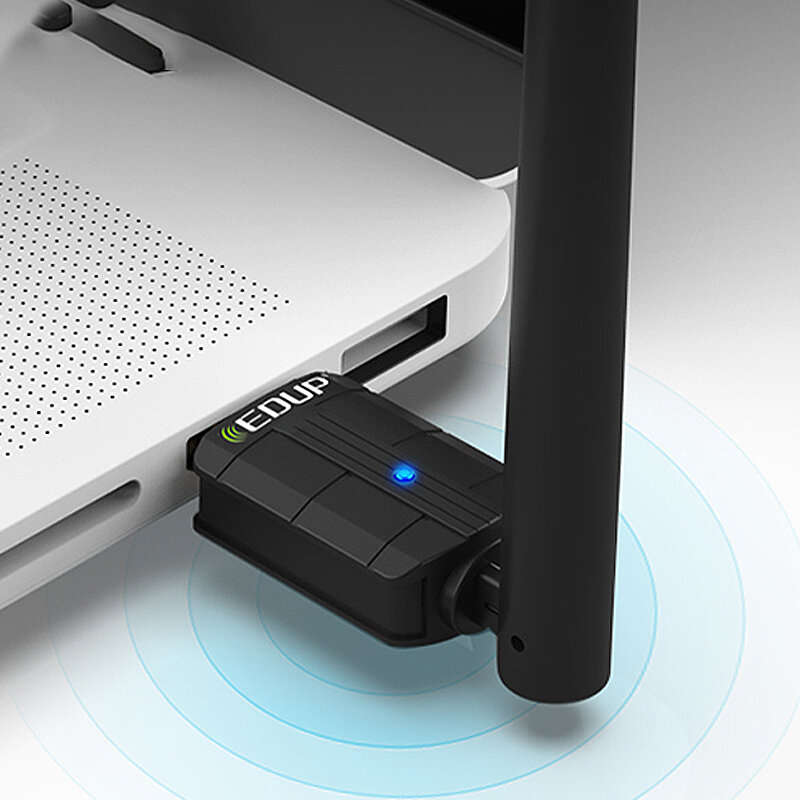 EDUP EP-AX300GS USB WiFi6 Adapter 300M Drive Free Wireless Network Card with 5dBi High Gain Antenna