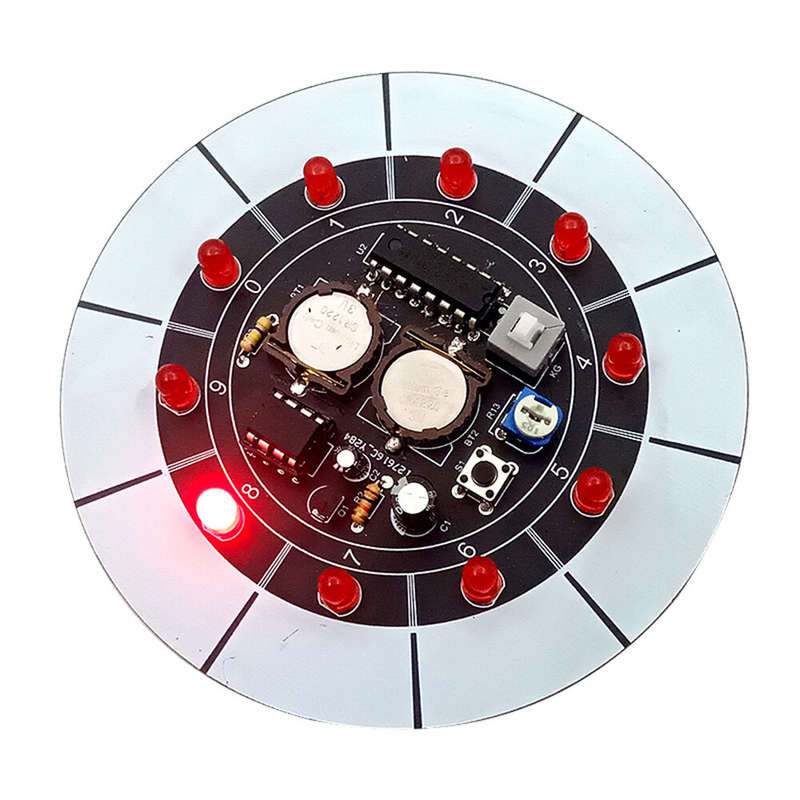Lucky Draw Circuit Game Kit LED Lamp Wheel of Fortune DIY Electronic Table Toy Games