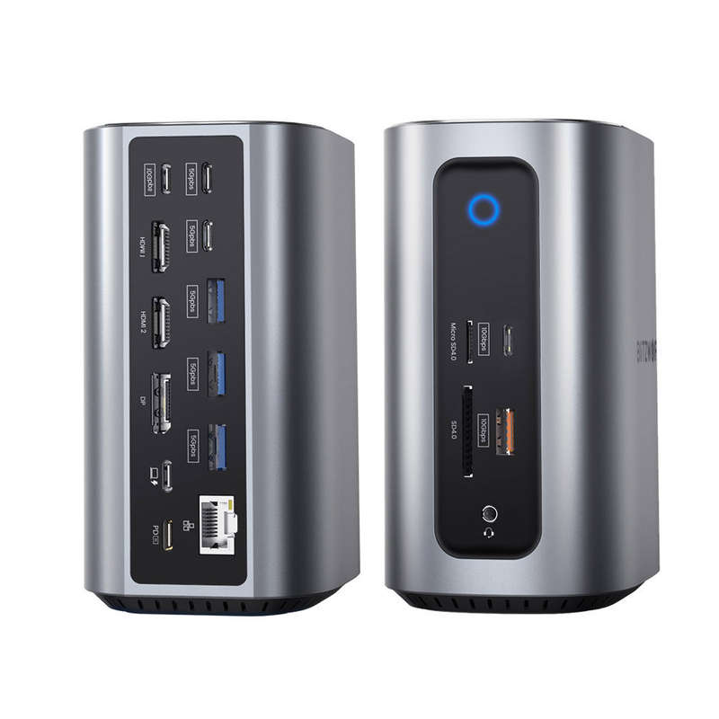 BlitzWolf BW-TH15 17-in-1 USB C Docking Station with DP Dual HDMI 4K/60HZ Triple Display USB3.0 USB3