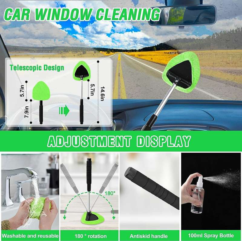 13-Piece Car Detailing Cleaning Kit Car Detailing Brush Wash Engine for Wheel Clean Kit Adjustable H