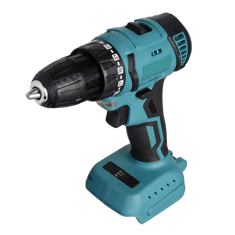 Drillpro 80N.m 2000RPM Brushless Cordless Electric Impact Drill Hammer Electric Screwdriver Variable