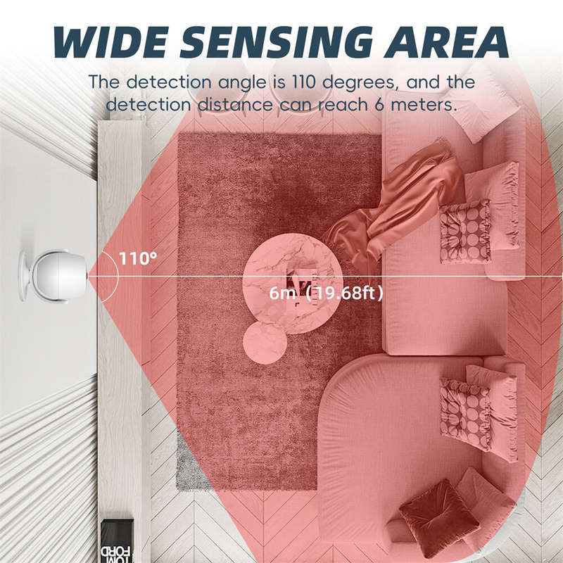 PIR Motion Sensor Alarm with Remote Control Indoor Wireless Infrared Security Motion Detector with 1