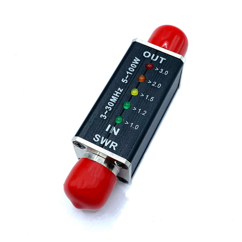 3-30MHz Frequency Max 100W Shortwave Standing Waves Indicator RF-tapped Powered M Female Port Standi