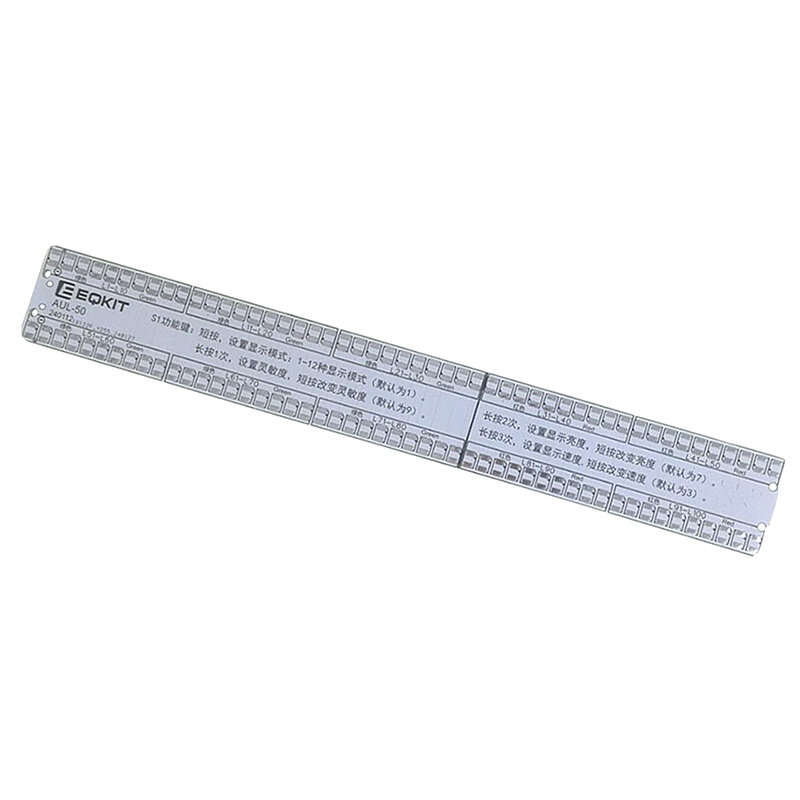 EQKIT AUL-50 Acoustic Level Indicator Kit DIY Voice Control Lamp Audio Spectrum 2x50-segment LED Lig