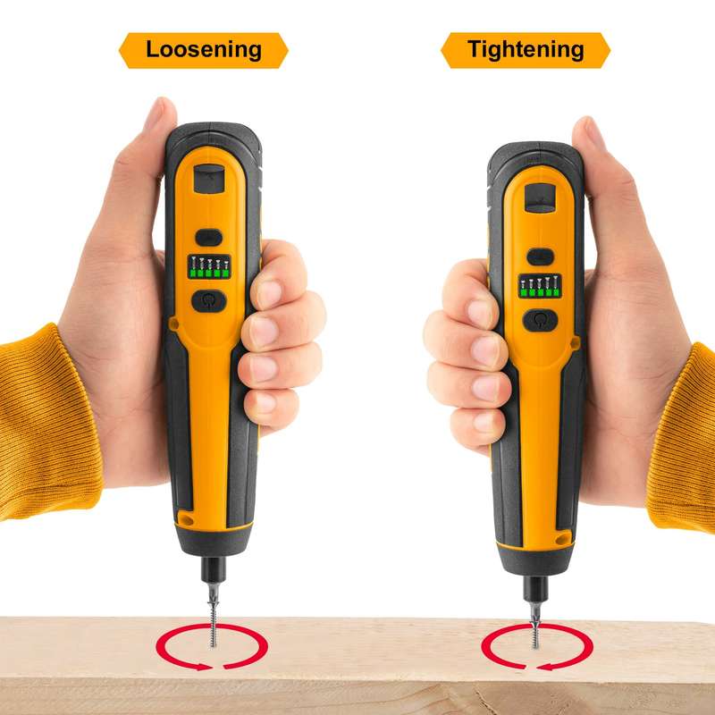 INGCO CSDLI0403 4Nm Electric Cordless Screwdriver with 40pcs 25mm Cr-V Bits LED Light Charging Adapt