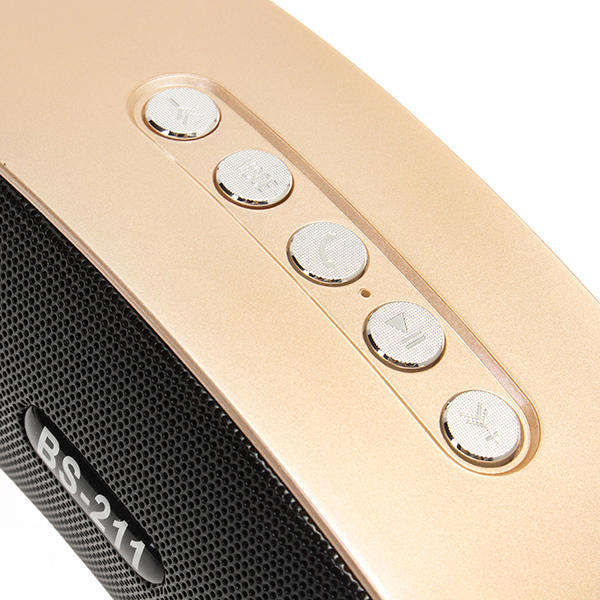 RONGLI BS211 2x6W bluetooth Wireless Rainbow Rechargeable Speaker Support TF AUX