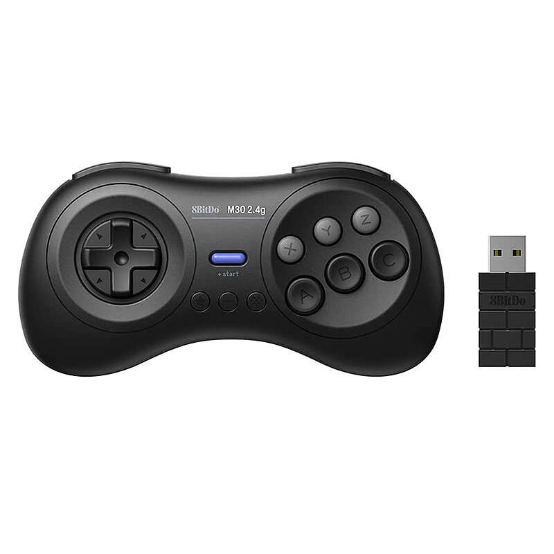 8Bitdo M30 2.4G Wireless Gamepad with 6-Button Layout Turbo Function for Sega Genesis Mini and Mega