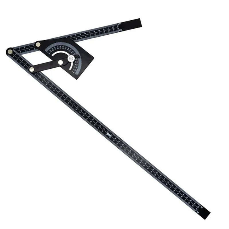 Woodworking Angle Ruler Universal Protractor 0-180 Degrees Aluminum Alloy Precision 0.3 230x500mm Me