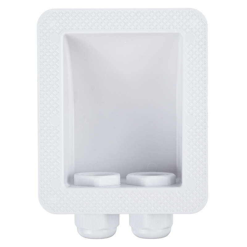 Double Roof Cable Entry Gland Box Solar Panel For RV Caravan Boat Van White