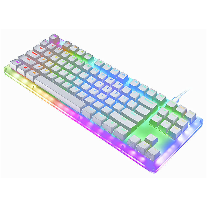 GAMAKAY K87 Mechanical Keyboard 87 Keys Hot Swappable Type-C Wired USB 3.1 NKRO Translucent Glass Ba