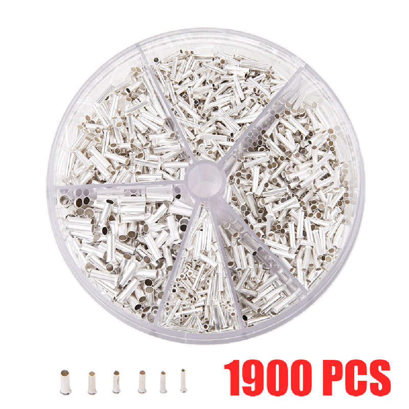 1900pcs Terminal Block Cold-Pressed Insulated Ferrules Terminal Block Cord End Wire Connector Electr