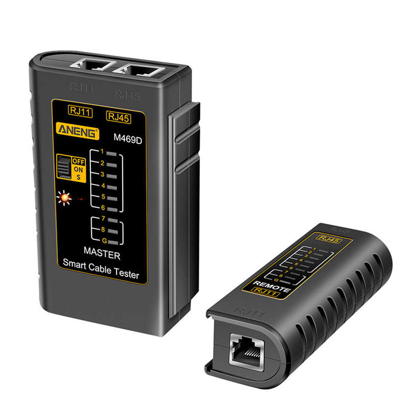 ANENG Network Cable Tester RJ45 RJ11 RJ12 CAT5 UTP LAN Cable Tester Network Pairing Tool M469D