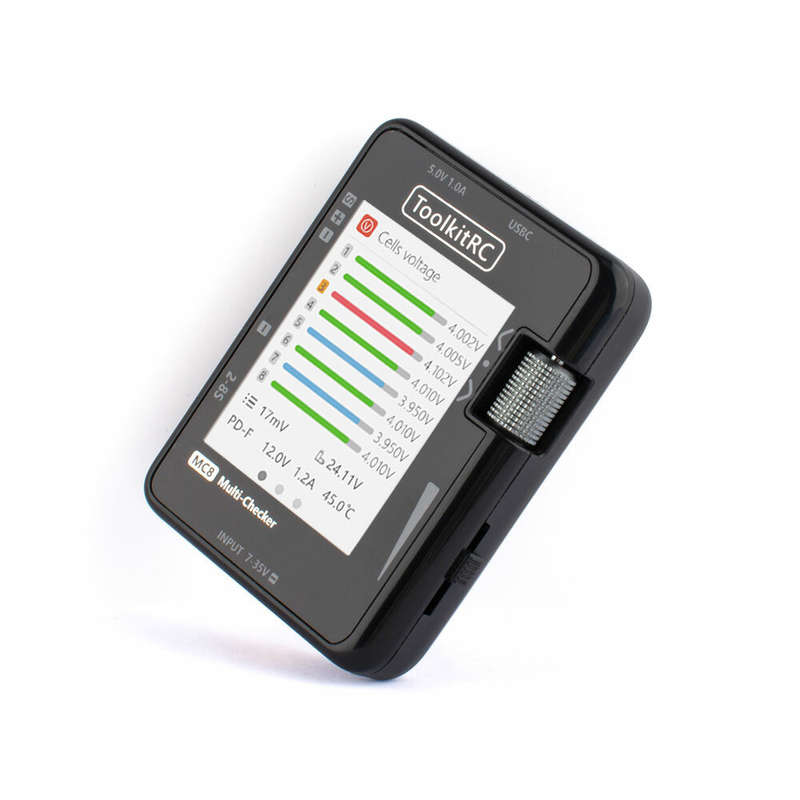 ToolkitRC MC8 Mini Size Cell checker 32 Bit Battery Multi-Checker PWM Output PPM SBUS Readout With U