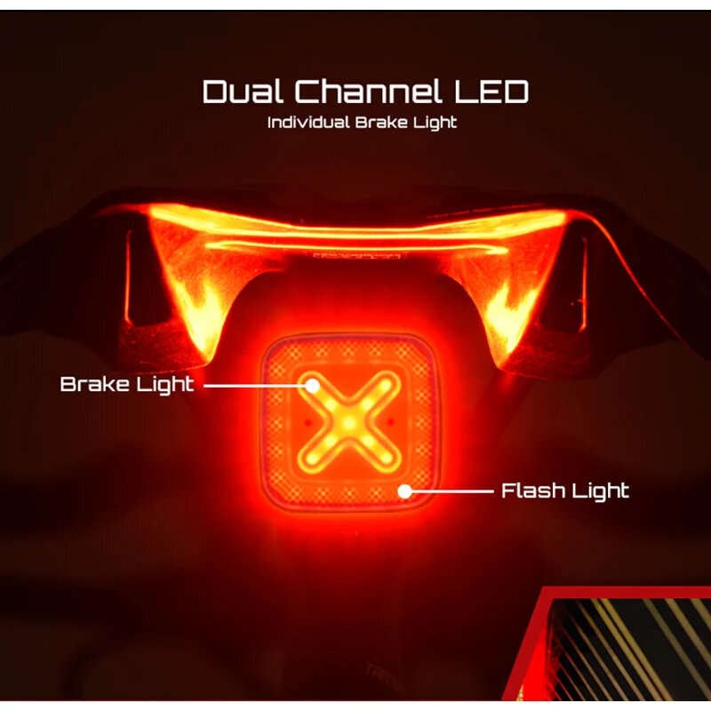 Enfitnix Cubelite III Smart Bike Taillight Brake Sense 400mAh Battery 4 Light Modes USB-C Rechargeab