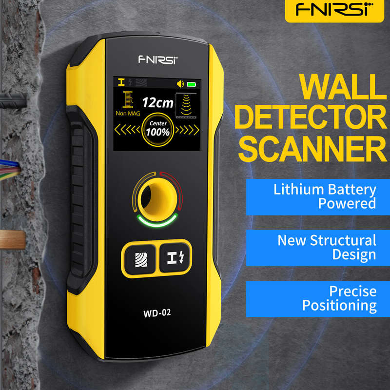 FNIRSI WD-02 Metal Detector Wall Detector Scanner Wooden AC Wires Metal Pipes Rebars Detecting Tool