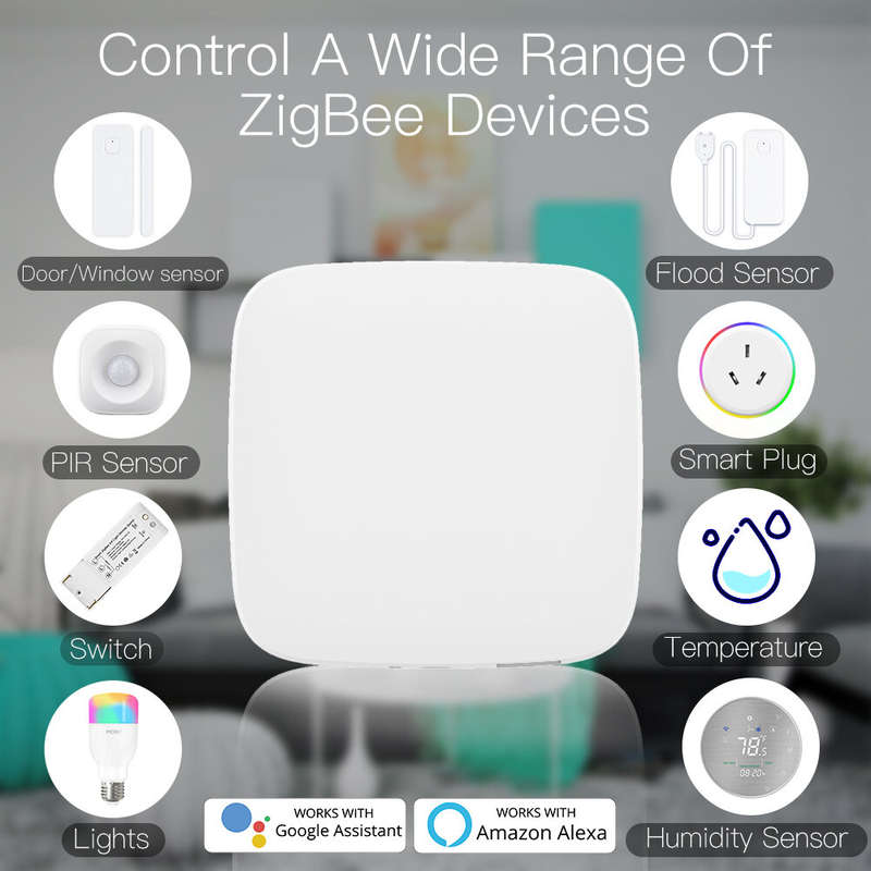 MoesHouse ZB-HUB Wired Tuya ZigBee3.0 Smart Gateway Hub Work with Tuya Smart App Voice Control via A