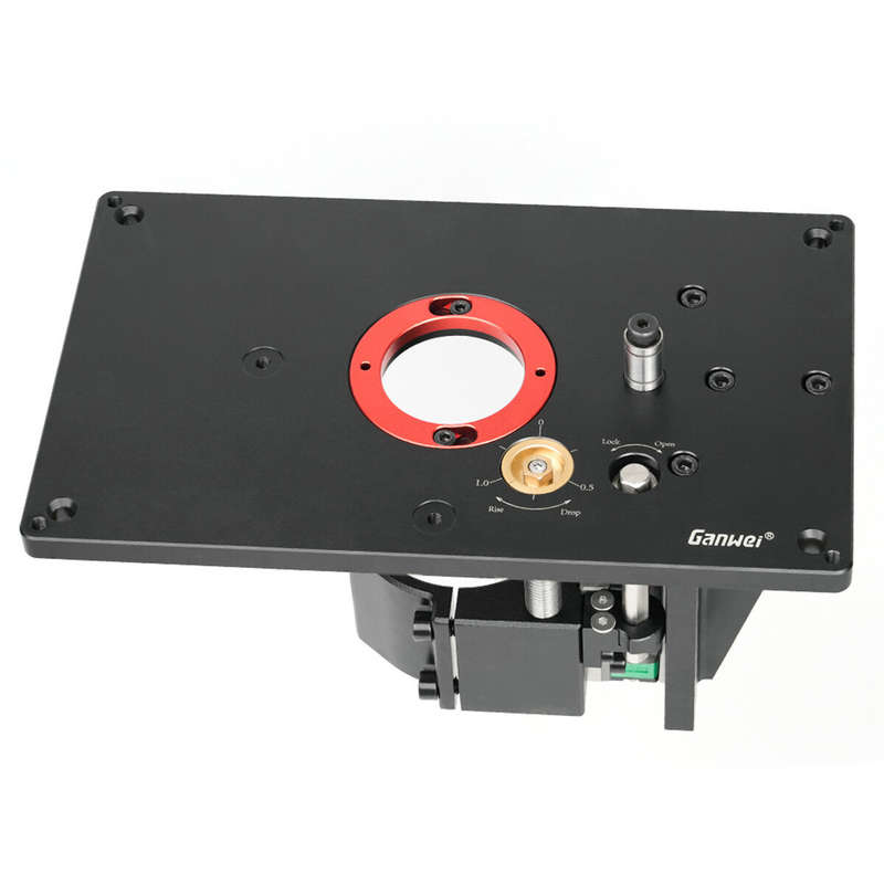 GANWEI 0-57mm Woodworking Engraving and Grooving Machine Inverted Lifting Platform Adjustable Table