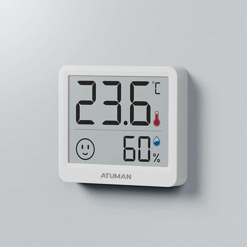 2PCS Duka Atuman THmini Electronic Temperature and Humidity Meter High Precision Vertical Infant Roo