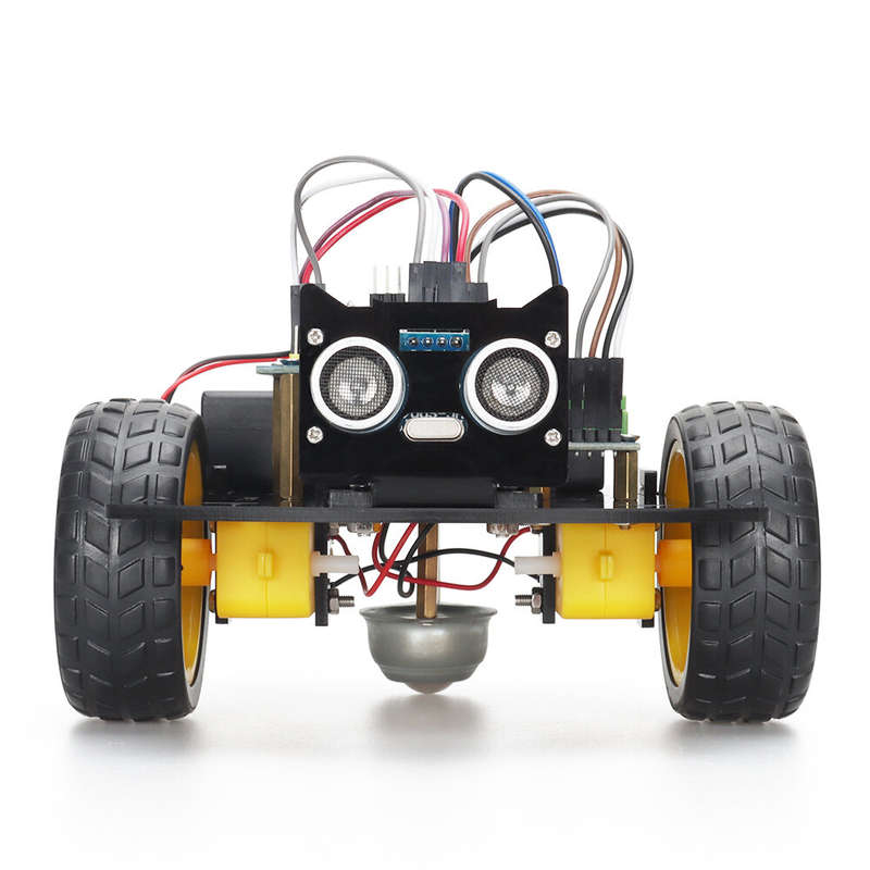 TSCINBUNY 2WD Ultrasonic Obstacle Avoidance Car Starter Robot Kit for Programming Educational Projec
