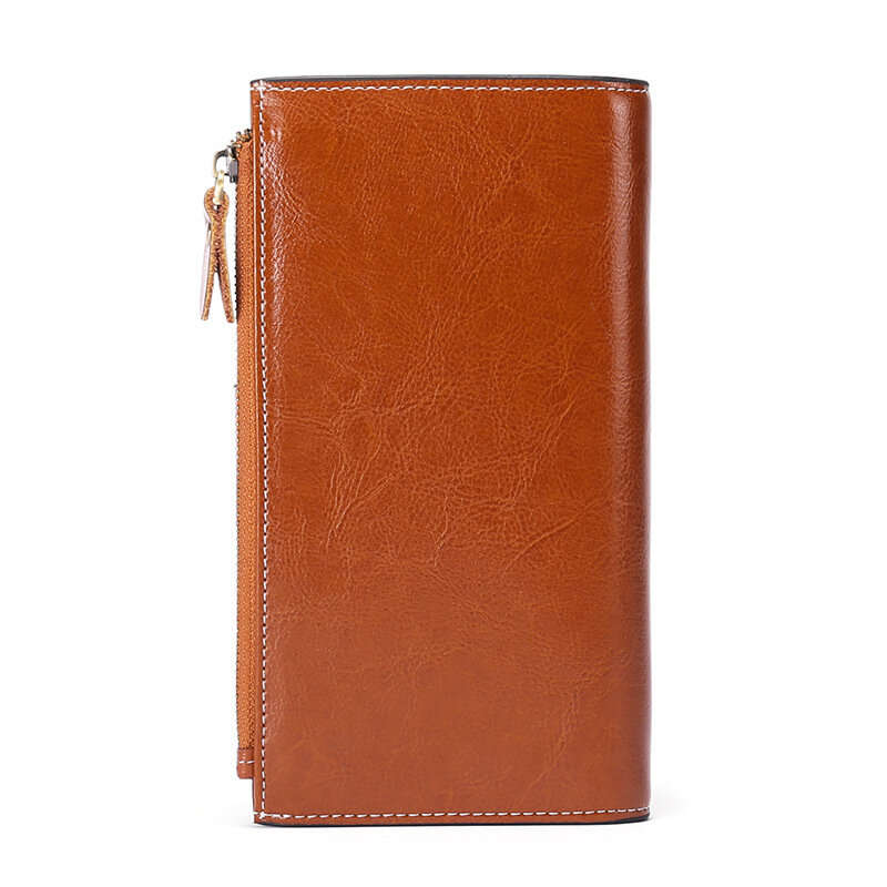 Sendefn Retro Fashion Rfid Multi-Card Slots Genuine Leather Phone Wallet Bag
