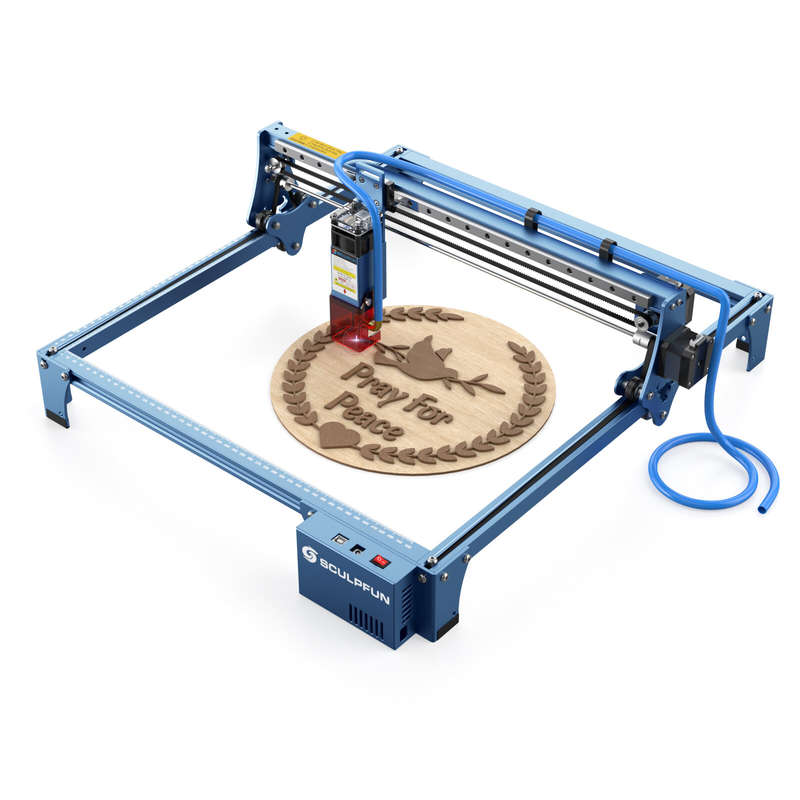 SCULPFUN S10 10W Laser Engraving Machine Laser Engraver Cutter 0.08mm High Precision Air Assist 32Bi