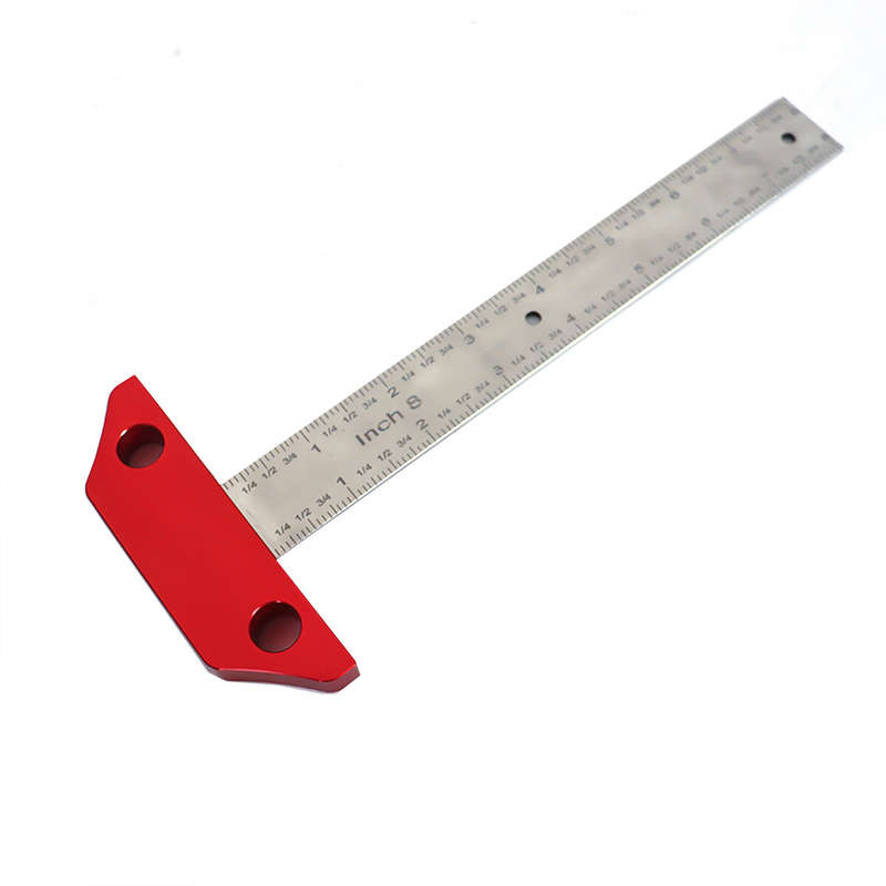 8 Inch/200mm T Square Marking Measuring Ruler Imperial Metric Scale Woodworking Scribing Ruler Gaugi