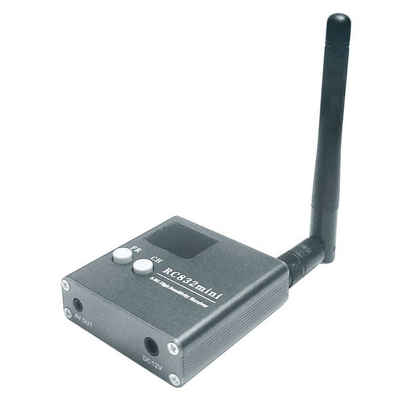 SJ RC832 Mini Wireless 4.9G-5.8G 56CH 5dB Two-Way Video/Audio High Sensitivity Receiver for RC Drone