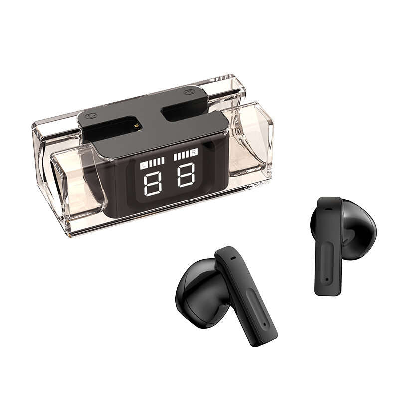 E90 TWS bluetooth 5.3 Earphone 13mm Moving Coil Unit Stereo AAC SBC Audio HD Calls 200mAh Battery Wa