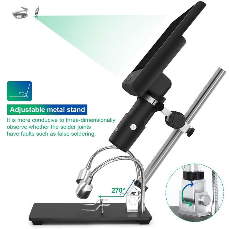 Andonstar AD209 10" Digital Microscope 3X-200X Magnification 1080P adjustable LCD display for solder