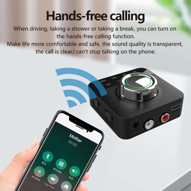 LE506 Wireless Adapter LDAC Audio Receiver APT HD HiFi 3D Stereo Sound Hands-free Calling bluetooth