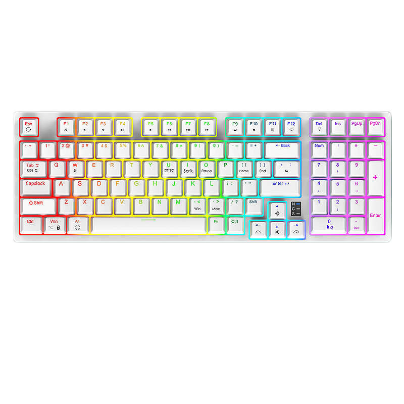 Readson H98 97 Keys Mechanical Gaming Keyboard Hot Swappable RGB Backlit OEM Profile Type-C Wired 98