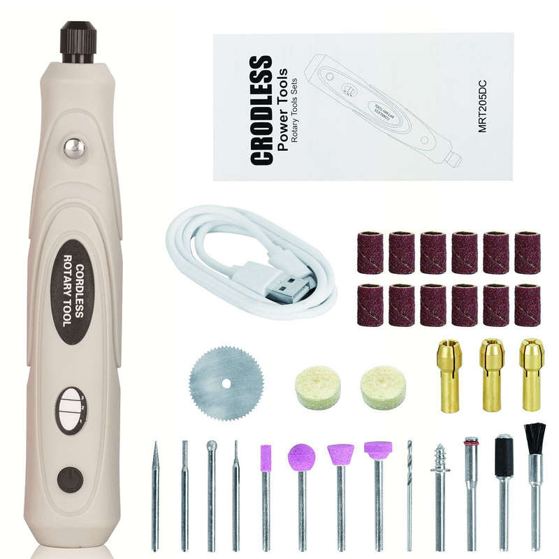 Mini Electric Engraving Cordless Rotary Tool Mini Grinder Machine USB Charging 3 Variable Speed Rota