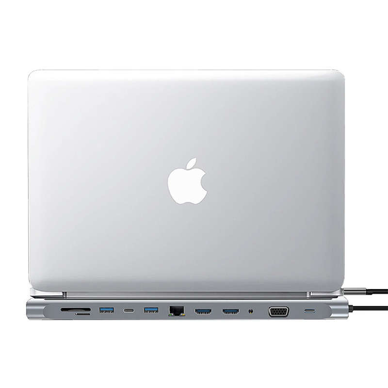 Bakeey 12-in-1 Type-C Docking Station USB-C Hub Splitter Adaptor with Dual 4K HDMI Display 1080P VGA
