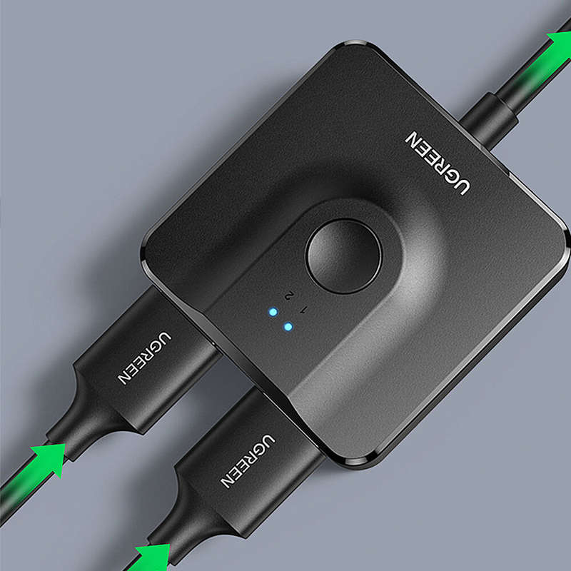 UGreen CM311 4K@60Hz HDMI Switch with 3.3FT HDMI Cable 2 in 1 Out/1 in 2 Out Bidirectional HDMI Spli