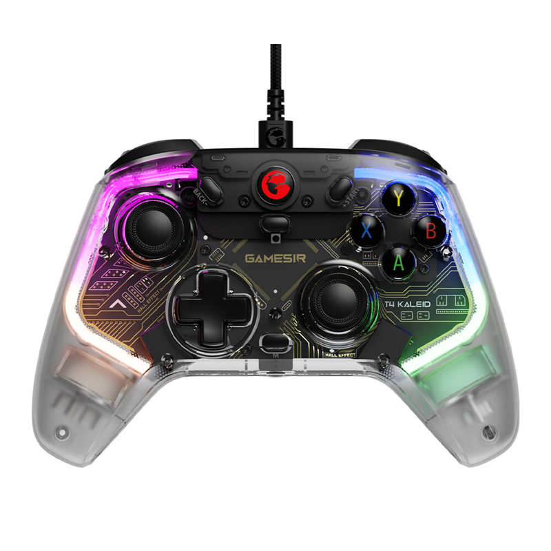 GameSir T4 Kaleid Gaming Controller Wired Gamepad with Hall Effect Built-in 6-axis Gyro 3D Joystick