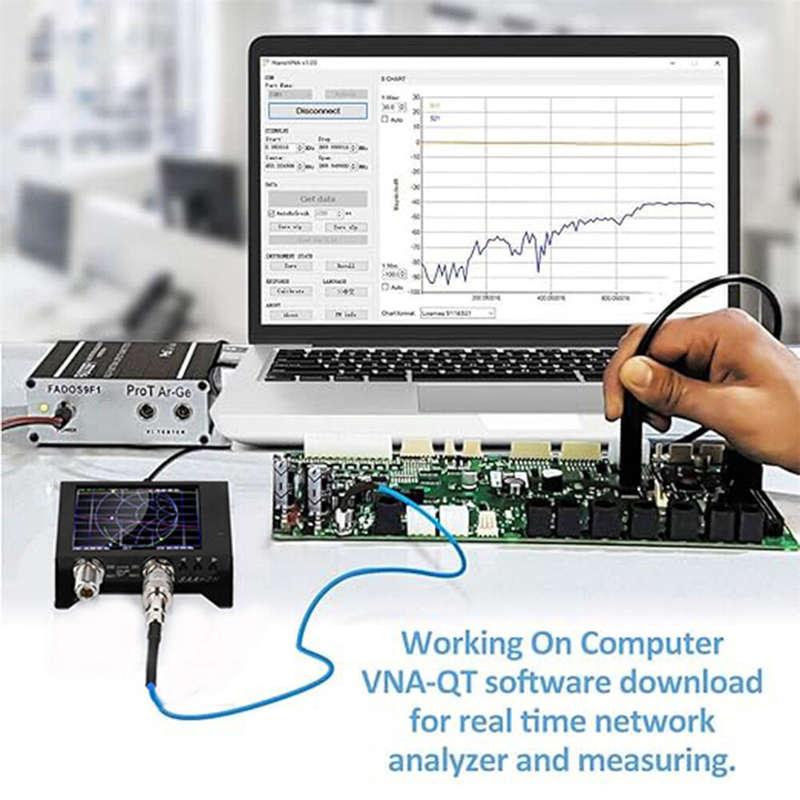 SAA-2N NanoVNA V2 Antenna Analyzer 3G Vector Network Analyzer 4.0 Inch Touching Screen Shortwave HF