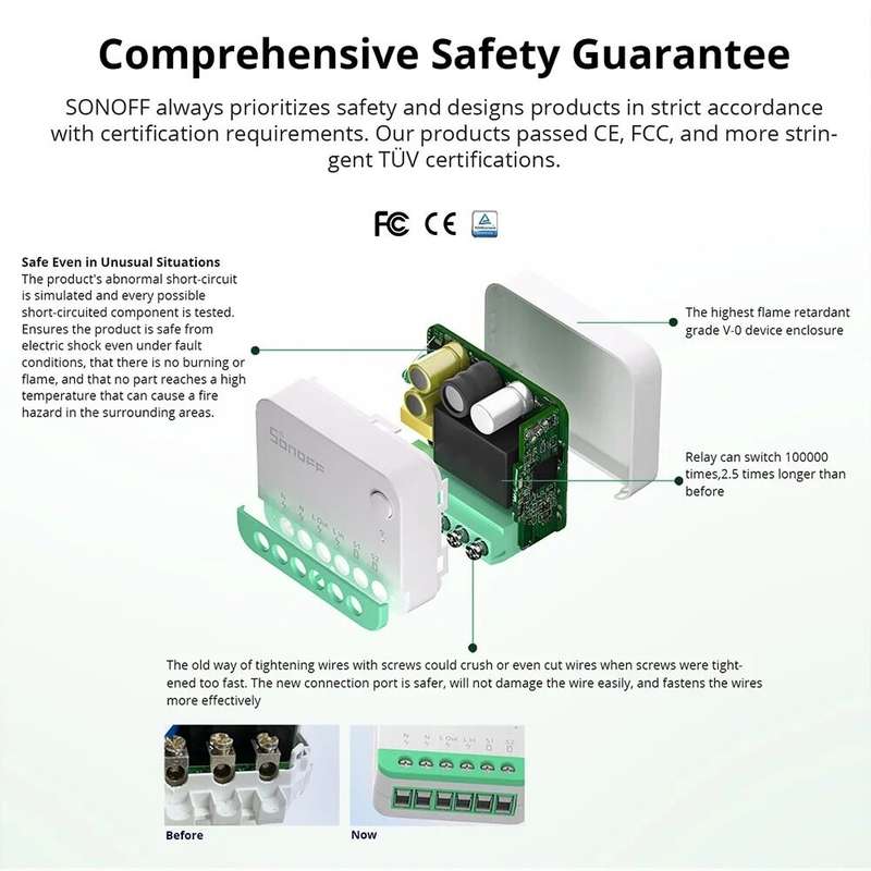 SONOFF MINIR4M MINI Extreme WiFi Smart Home Switch Detach Relay Matter Voice Control with Alexa Goog